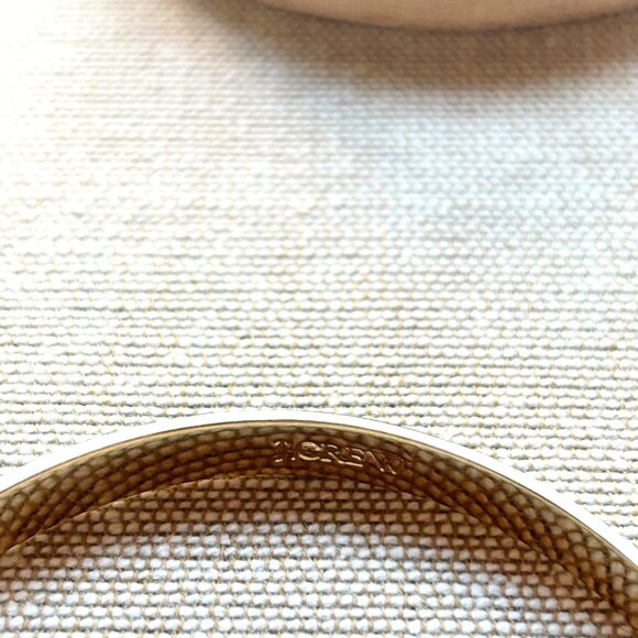 J Crew Enamel Bracelet Set of 2 Black Gold Green Geometric Diamond Design - Picture 9 of 12